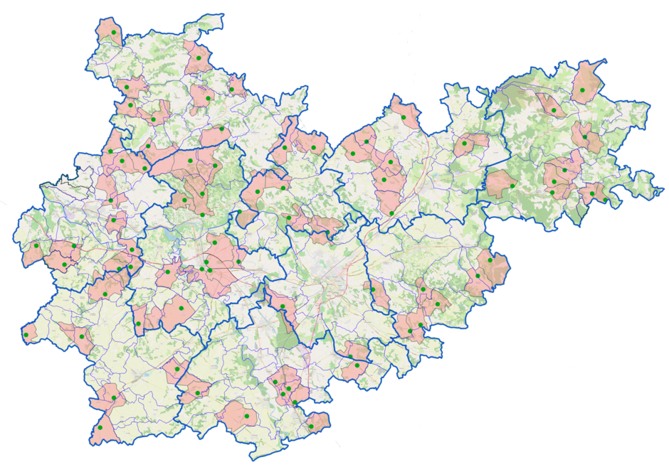 Carte de couverture du réseau ADSL